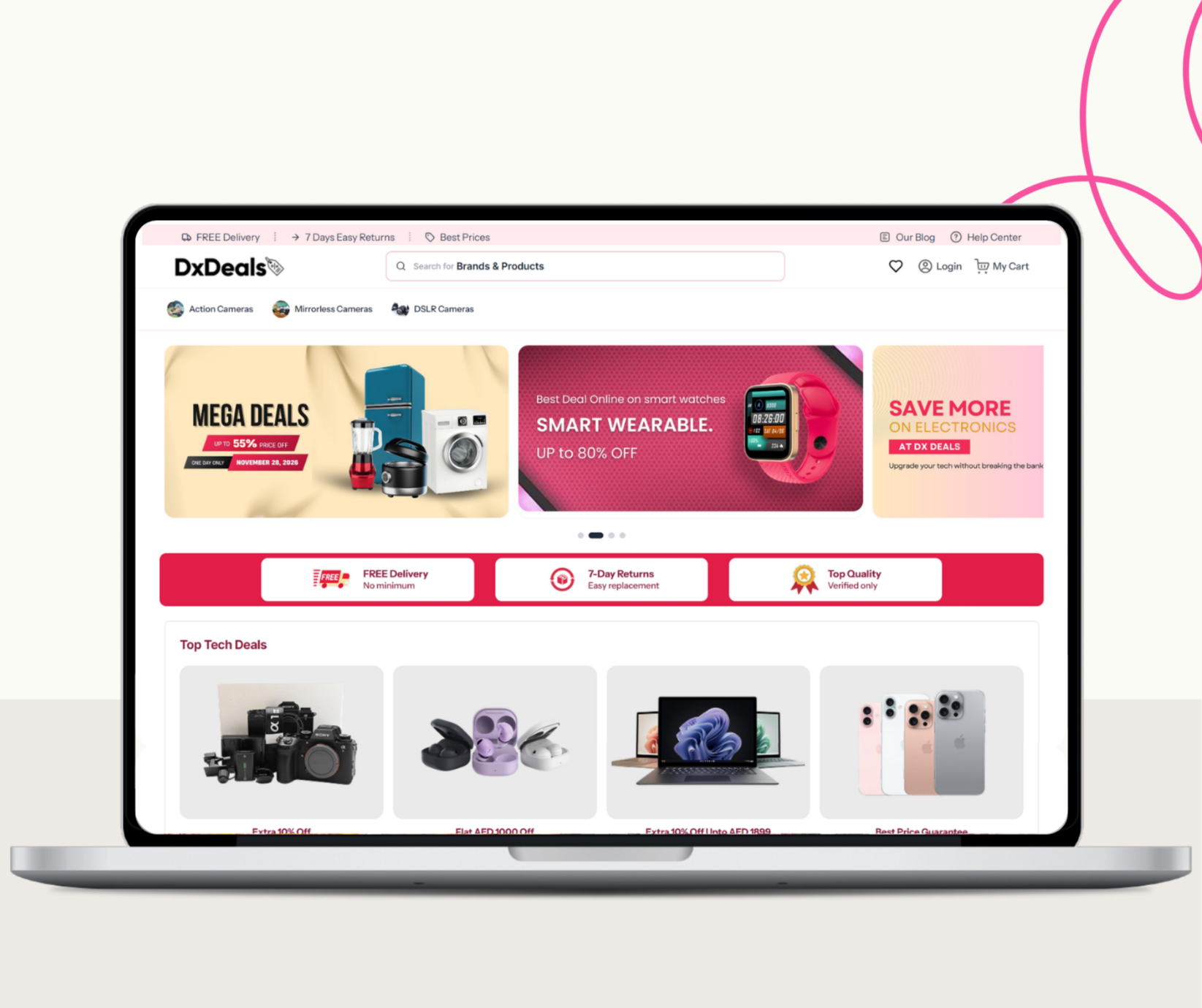 DX Zee — Electronics Marketplace ecommerce website design