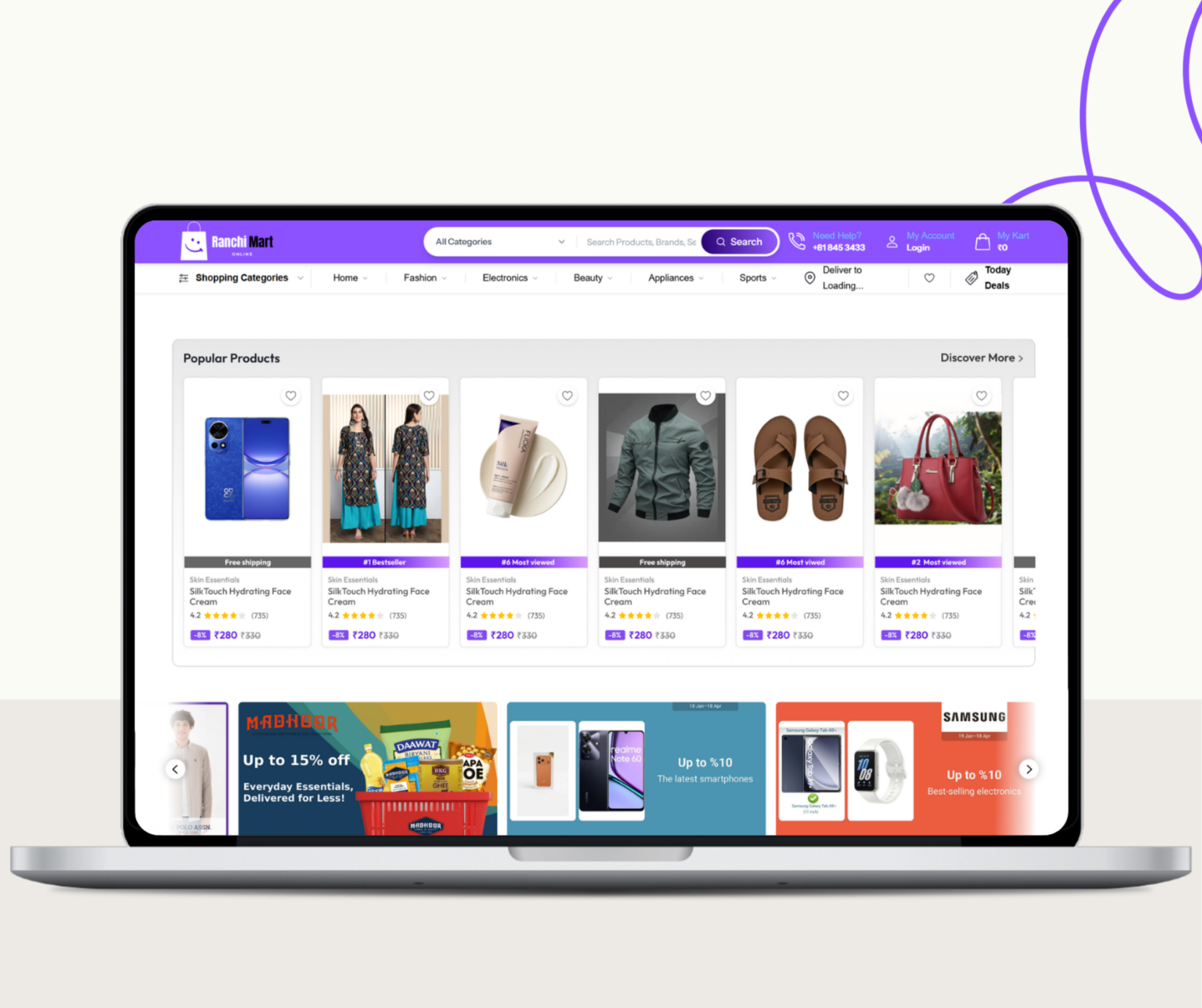 Ranchi Mart — Grocery & Retail ecommerce website design