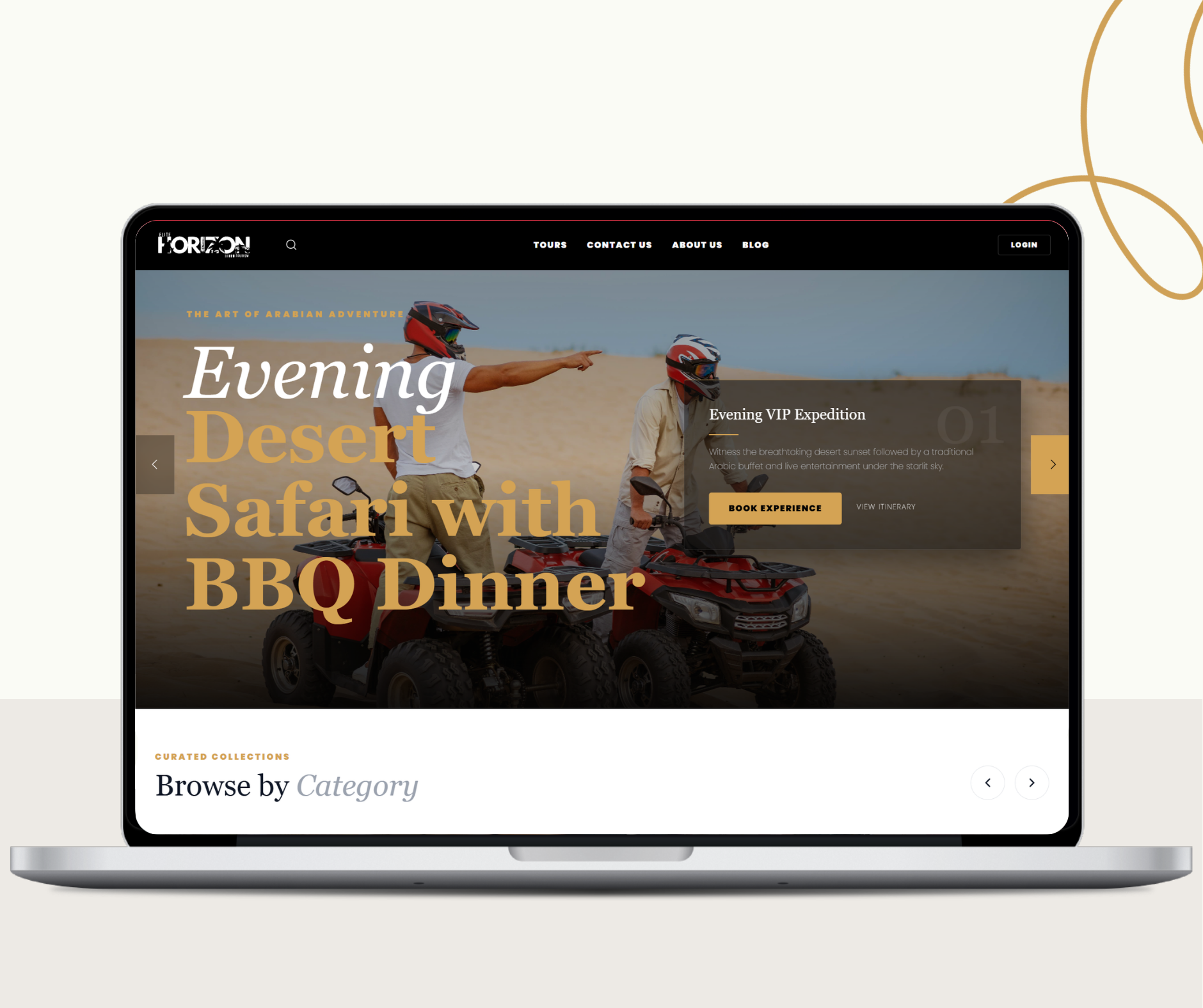 Elite Horizon Tourism — Tourism ecommerce website design