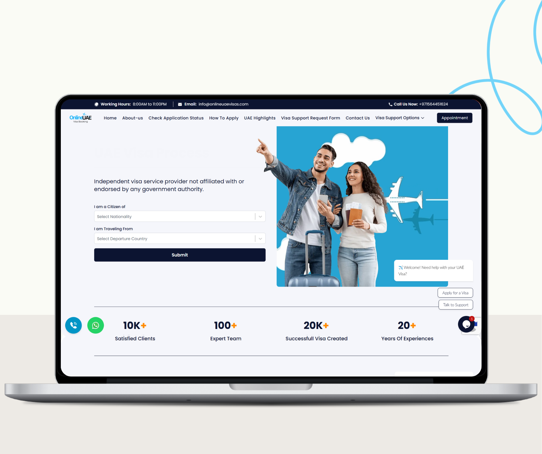 Online UAE Visas — Visa Services ecommerce website design