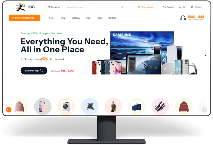 JBC Shop — ecommerce store built by Control Shift for the UAE market